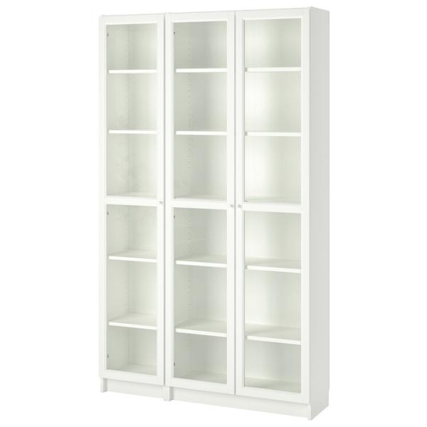 Шкаф Ikea Billy/Oxberg 202 x 120 x 30см / Стекло / White photo 1 Шкаф Ikea Billy/Oxberg 202 x 120 x 30см / Стекло / White photo 1