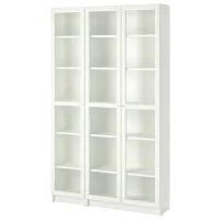 Dulap Ikea Billy/Oxberg 202 x 120 x 30 / Sticlă / White