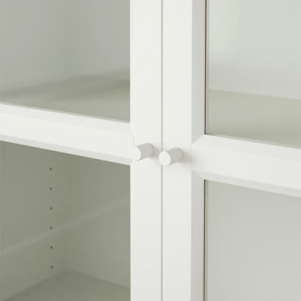 Шкаф Ikea Billy/Oxberg 202 x 120 x 30см / Стекло / White photo 2 Шкаф Ikea Billy/Oxberg 202 x 120 x 30см / Стекло / White photo 2