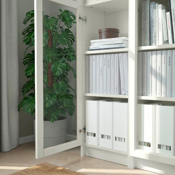 Шкаф Ikea Billy/Oxberg 202 x 120 x 30см / Стекло / White photo 3 Шкаф Ikea Billy/Oxberg 202 x 120 x 30см / Стекло / White photo 3