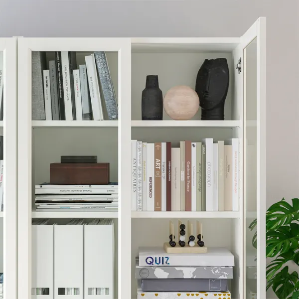 Шкаф Ikea Billy/Oxberg 202 x 120 x 30см / Стекло / White photo 4 Шкаф Ikea Billy/Oxberg 202 x 120 x 30см / Стекло / White photo 4