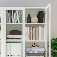 Dulap Ikea Billy/Oxberg 202 x 120 x 30 / Sticlă / White photo 4