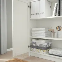 Dulap Ikea Billy/Oxberg 202 x 160 x 30 / MDF / White photo 5