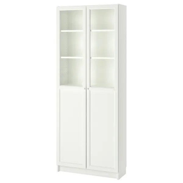 Dulap Ikea Billy  202 x 80 x 30 / Sticlă / White photo 1