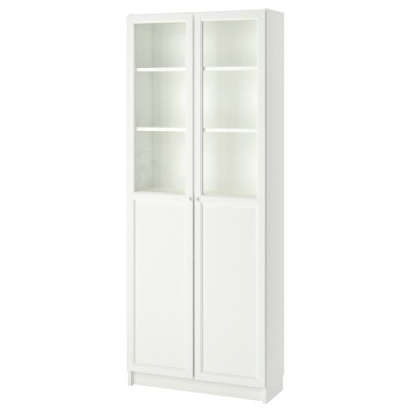 Dulap Ikea Billy  202 x 80 x 30 / Sticlă / White photo 1
