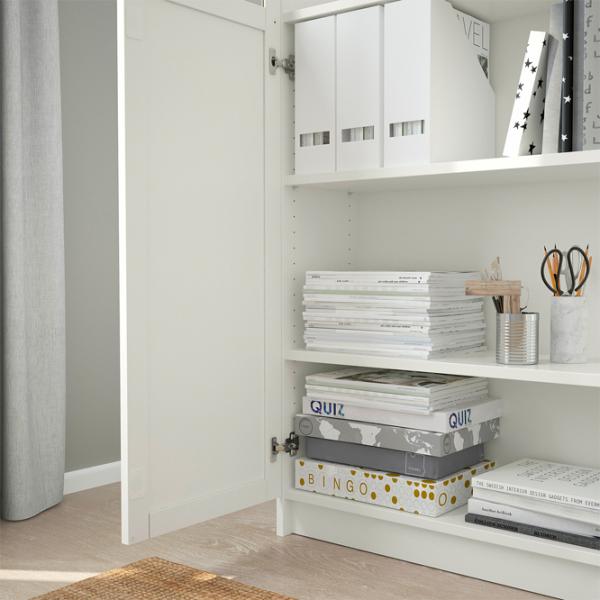 Dulap Ikea Billy  202 x 80 x 30 / Sticlă / White photo 4