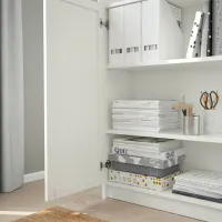 Шкаф Ikea Billy 202 x 80 x 30см / Стекло / White photo 4