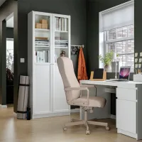 Шкаф Ikea Billy 202 x 80 x 30см / Стекло / White photo 6