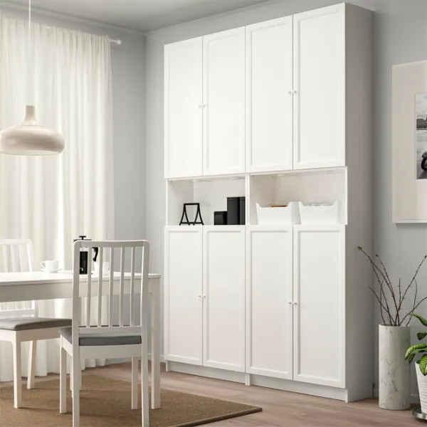 Dulap Ikea Billy/Oxberg 237 x 160 x 30 / MDF / White photo 5