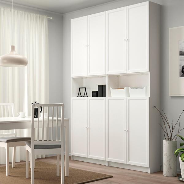 Dulap Ikea Billy/Oxberg 237 x 160 x 30 / MDF / White photo 5