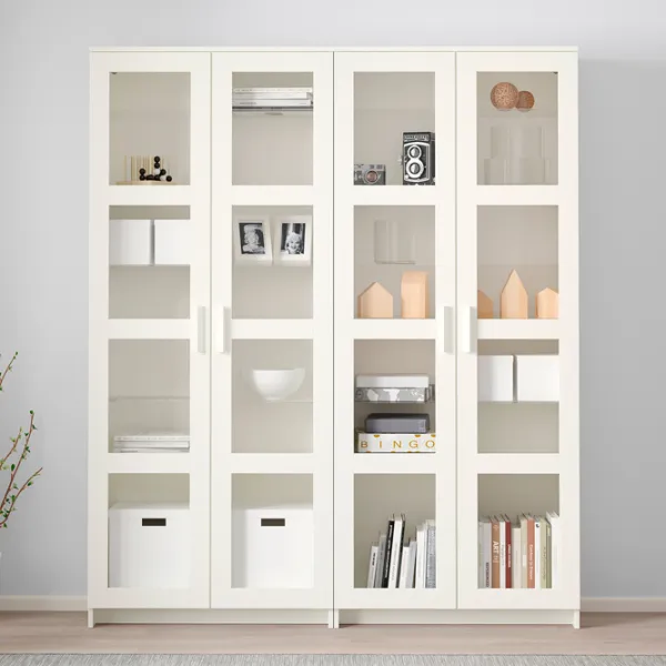 Dulap Ikea Brimnes 190 x 160 x 35 / Sticlă / White photo 2