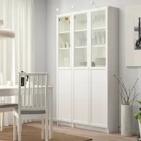 Dulap Ikea Billy/Oxberg 202 x 120 x 30 / Sticlă / White photo 2