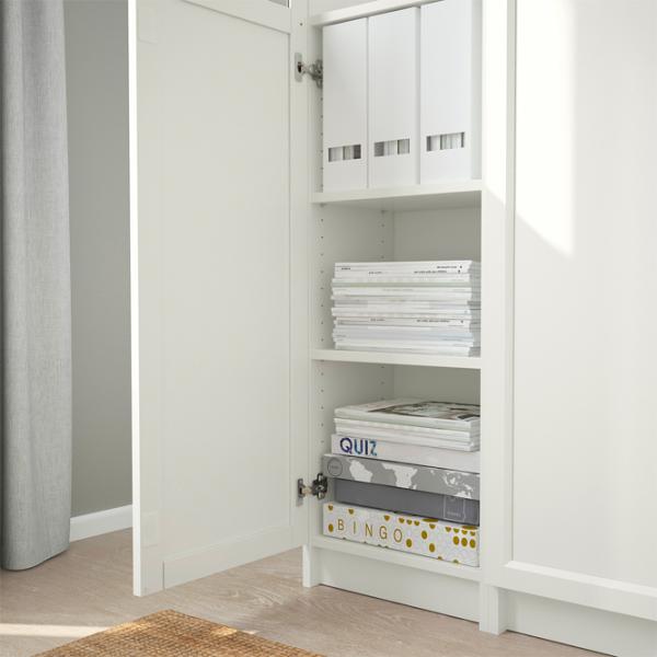 Шкаф Ikea Billy/Oxberg 202 x 120 x 30см / Стекло / White photo 4 Шкаф Ikea Billy/Oxberg 202 x 120 x 30см / Стекло / White photo 4