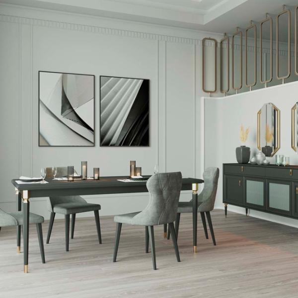 Кухонный стол зафиксированный Dogtas Lorenta ДСП/ Antracit photo 3