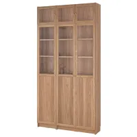 Dulap Ikea Billy/Oxberg 237 x 120 x 30 / Sticlă / Aspect stejar