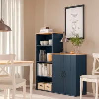 Шкаф Ikea Skruvby 140 x 130 x 38см / МДФ / Синий photo 4
