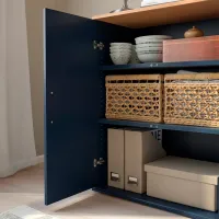 Шкаф Ikea Skruvby 140 x 130 x 38см / МДФ / Синий photo 5