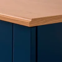 Шкаф Ikea Skruvby 140 x 130 x 38см / МДФ / Синий photo 7