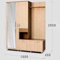 Dulap pentru antreu Confort Veruta 4 PAL / Oak photo 2