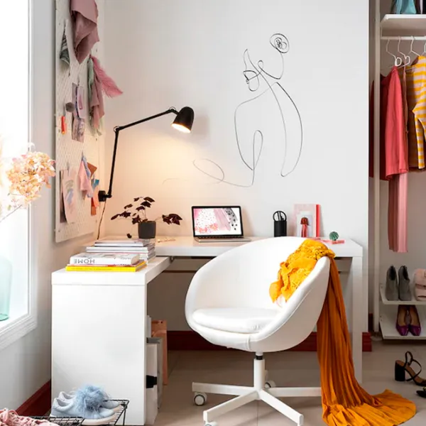 Masă de birou Ikea Malm PAL/ White photo 4