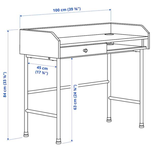Masă de birou Ikea Hauga PAL/ Gray photo 4