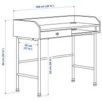 Masă de birou Ikea Hauga PAL/ Gray photo 4