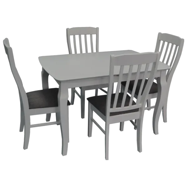 Set masă și scaune Evelin HV-29V Dreptunghiulară / Lemn / White photo 1