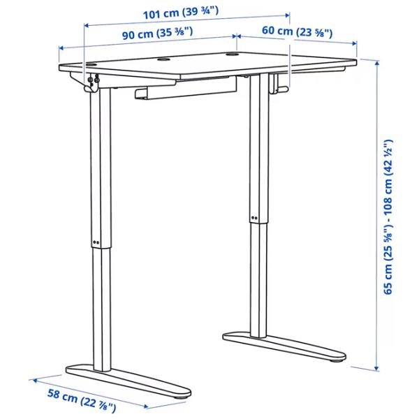 Masă de birou Ikea Relatera PAL/ White photo 5
