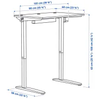 Masă de birou Ikea Relatera PAL/ White photo 5