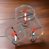 Pistă pentru bile Quercetti Roller Coaster Compact Rail 6429 / / Yellow Gray photo 6