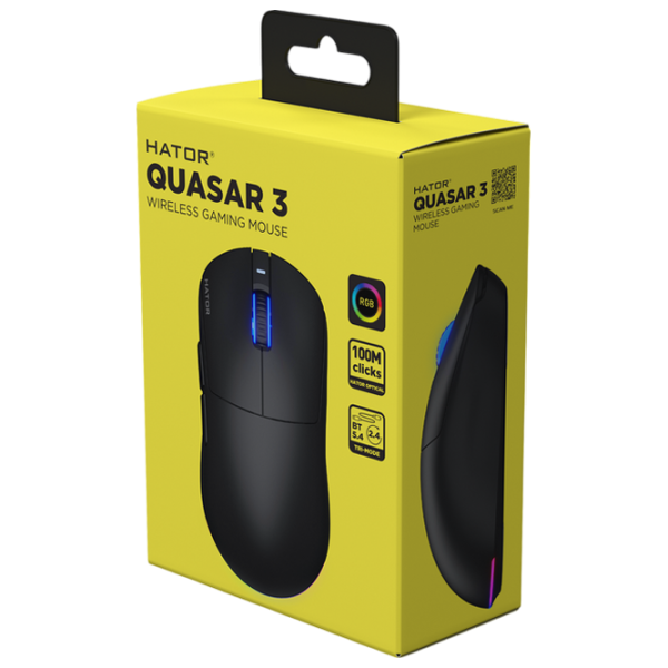 Mouse Hator Quasar 3 Bluetooth, USB / Black photo 7 Mouse Hator Quasar 3 Bluetooth, USB / Black photo 7