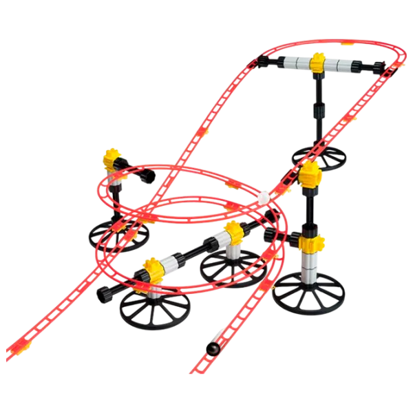 Pistă pentru bile Quercetti Skyrail Roller Coaster 6430   / / Yellow Red photo 1
