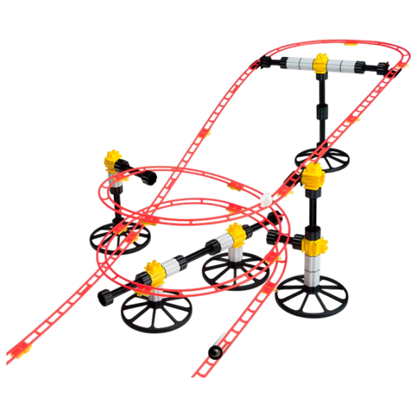 Pistă pentru bile Quercetti Skyrail Roller Coaster 6430   / / Yellow Red photo 1