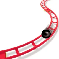 Pistă pentru bile Quercetti Skyrail Roller Coaster 6430 / / Yellow Red photo 4