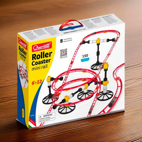 Pistă pentru bile Quercetti Skyrail Roller Coaster 6430   / / Yellow Red photo 6