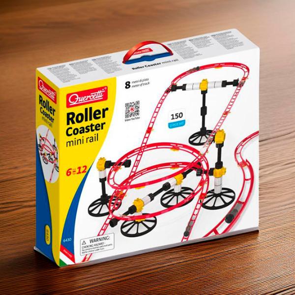 Pistă pentru bile Quercetti Skyrail Roller Coaster 6430   / / Yellow Red photo 6
