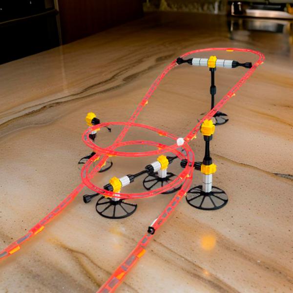 Pistă pentru bile Quercetti Skyrail Roller Coaster 6430   / / Yellow Red photo 7