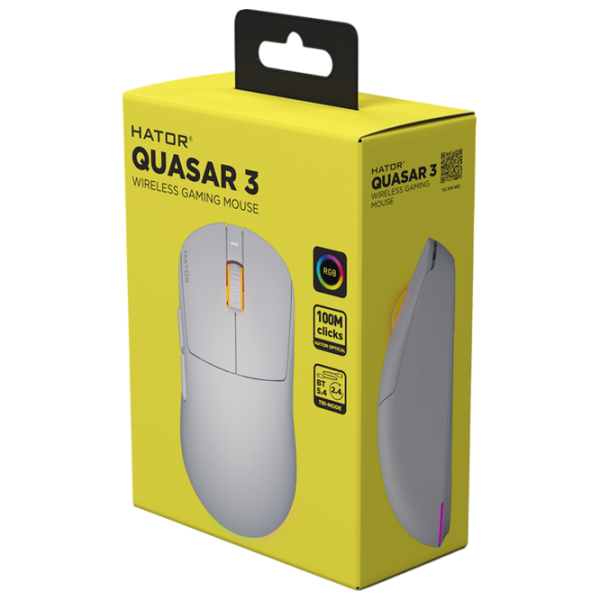 Mouse Hator Quasar 3 USB / White photo 7 Mouse Hator Quasar 3 USB / White photo 7