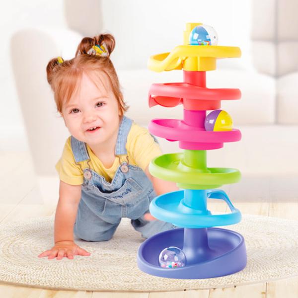Pistă pentru bile Quercetti Spiral Tower 6501  / / Transparent Multicolor photo 5
