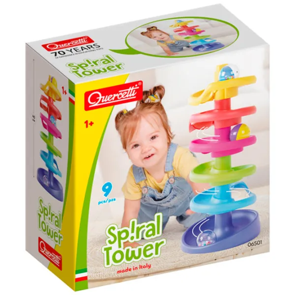 Pistă pentru bile Quercetti Spiral Tower 6501  / / Transparent Multicolor photo 6