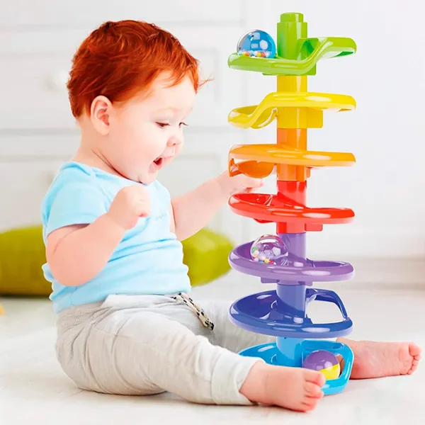 Pistă pentru bile Quercetti Spiral Tower 6501  / / Transparent Multicolor photo 7