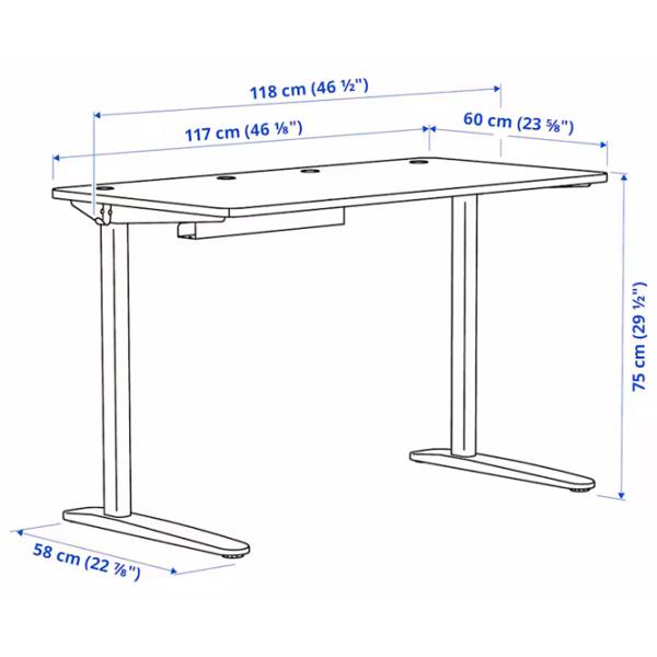 Masă de birou Ikea Relatera PAL/ White photo 6