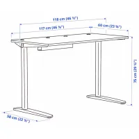 Masă de birou Ikea Relatera PAL/ White photo 6