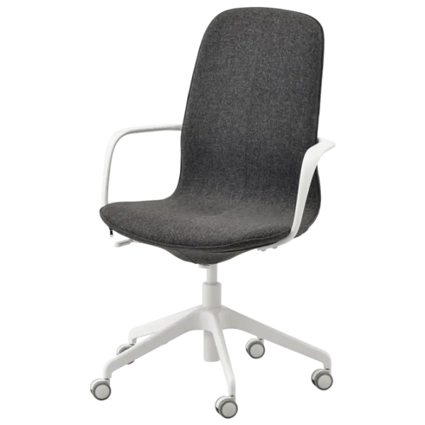 Fotoliu de birou Ikea Langfjall Poliester/ Dark Gray White photo 1