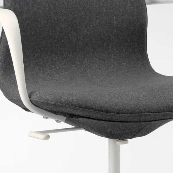 Fotoliu de birou Ikea Langfjall Poliester/ Dark Gray White photo 2