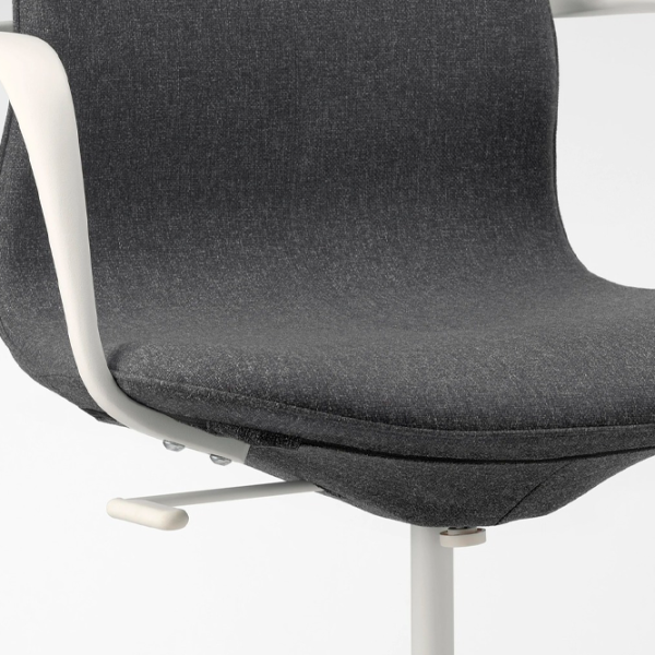 Fotoliu de birou Ikea Langfjall Poliester/ Dark Gray White photo 2