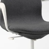 Офисное кресло Ikea Langfjall Полиэстер/ Тёмно-серый White photo 2