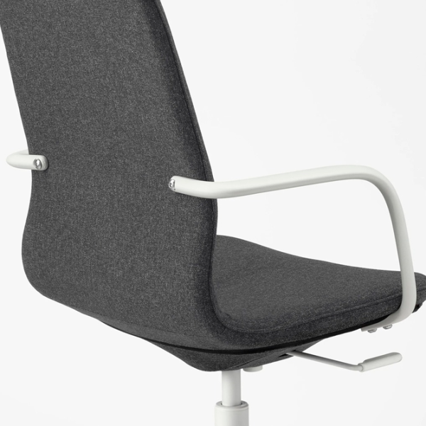Fotoliu de birou Ikea Langfjall Poliester/ Dark Gray White photo 3