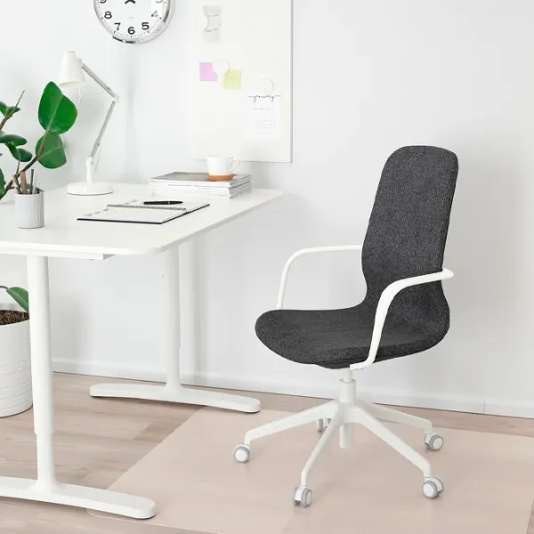 Fotoliu de birou Ikea Langfjall Poliester/ Dark Gray White photo 7