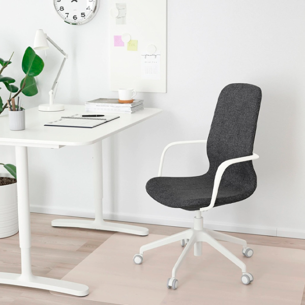 Fotoliu de birou Ikea Langfjall Poliester/ Dark Gray White photo 7